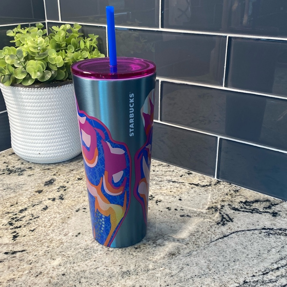 Starbucks Metal Cup with Straw-NWT